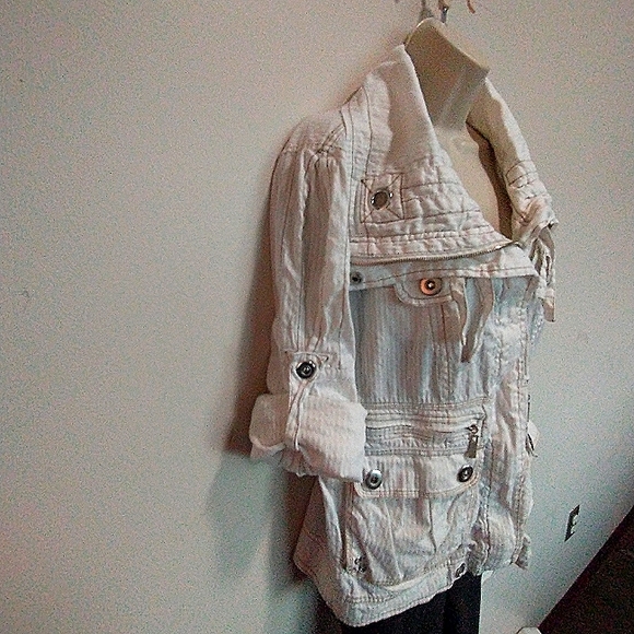 XL White Asymmetrical Zip-Up Jacket by Daytrip - Picture 5 of 15